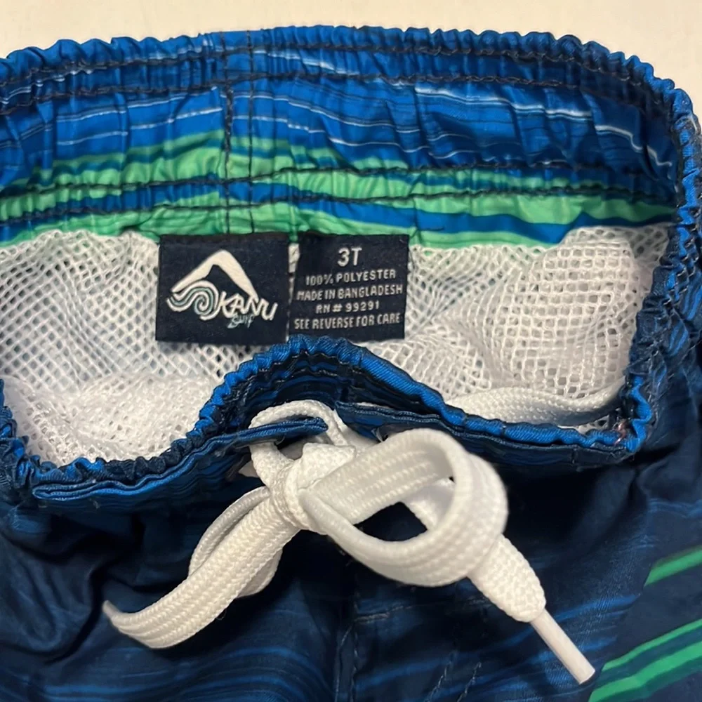 Kanu Surf navy/green striped swim trunks